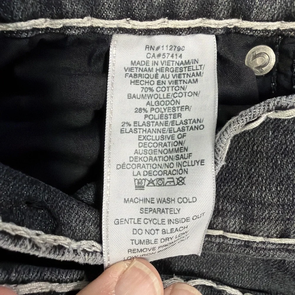True‎ Religion Ricky Jeans Size 28 Black Relaxed Straight
